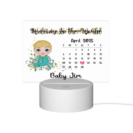 Newborn Warm Gift Rectangular acrylic Night Light