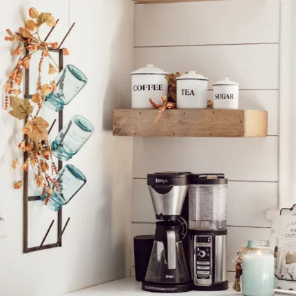 Antique Brass Blacksmith Wall Mug Rack