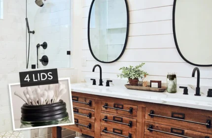 Black Mason Jar Lids, Set of 4