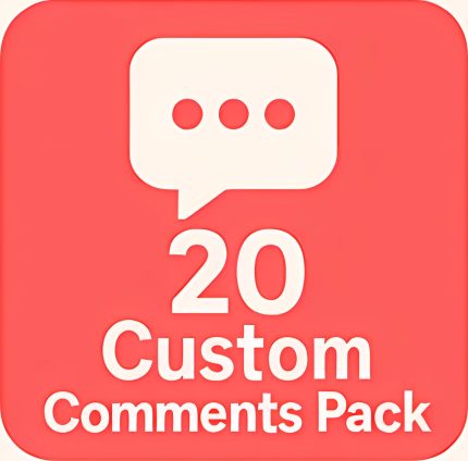 TIKTOK · 20 Custom Comments Pack